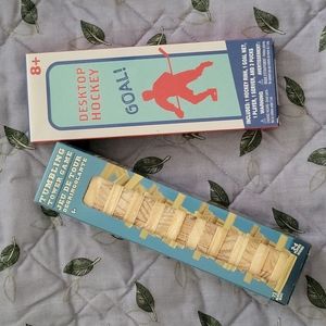 Mini Tabletop Jenga and Hockey Games